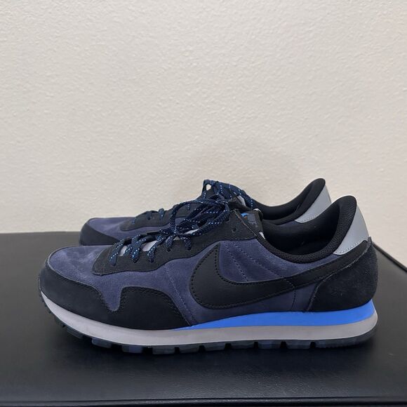 Nike Air Mens Pegasus 83 Suede Shoes Running DX3738-400 Black Blue Sz 12 main image 6